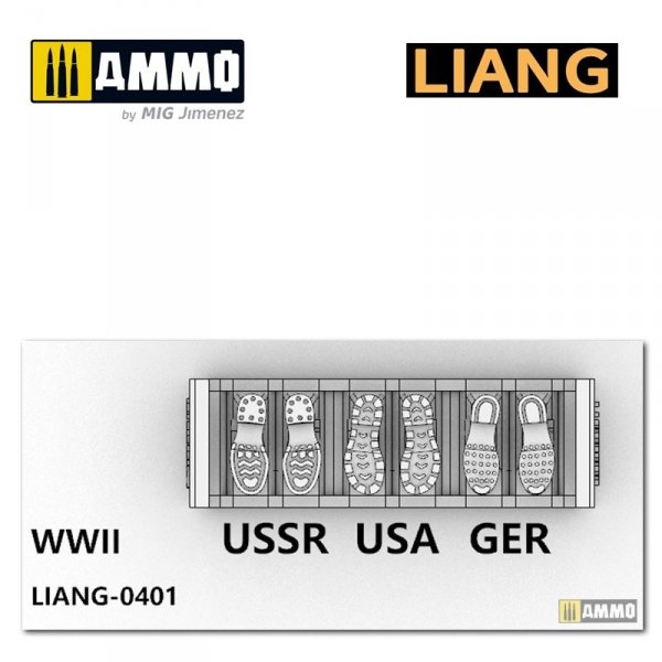 Liang 0401 3D-print Model Shoeprint Tools WWII 1/35