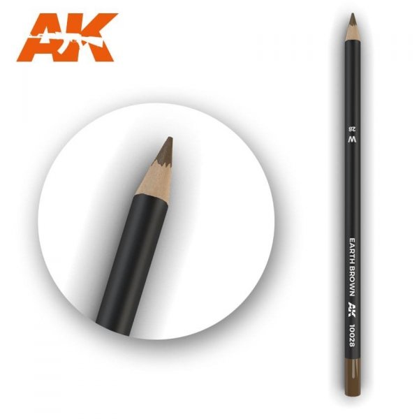 AK Interactive AK10028 Watercolor Pencil EARTH BROWN