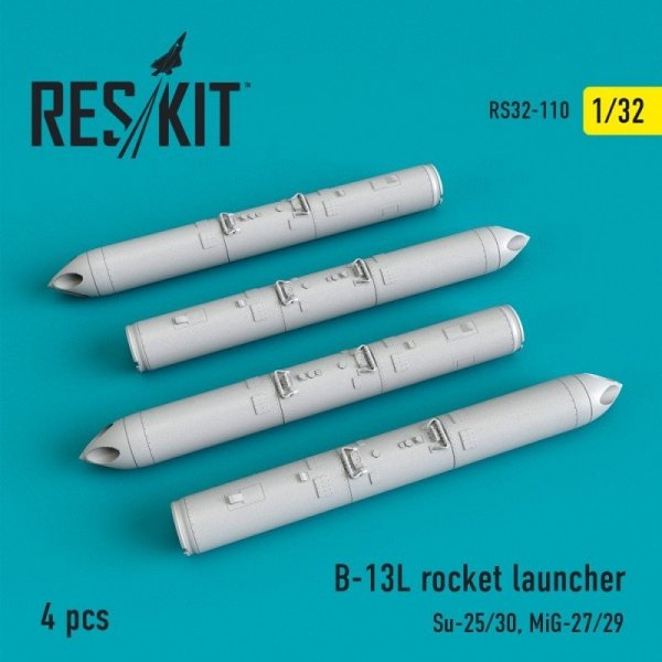 RESKIT RS32-0110 B-13L Rocket launcher (4 pcs) 1/32
