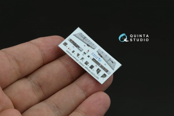 Quinta Studio QD72250 Mirage 2000C 3D-Printed &amp; coloured Interior on decal paper (Dream Model) 1/72