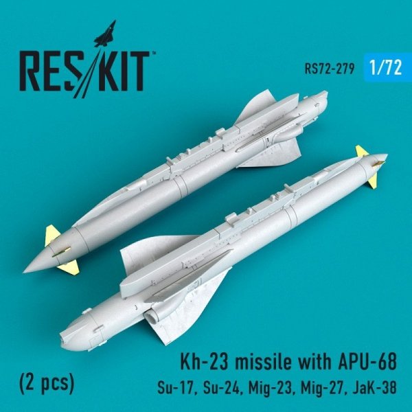 RESKIT RS72-0279 Kh-23 missile with APU-68 (2 pcs) 1/72