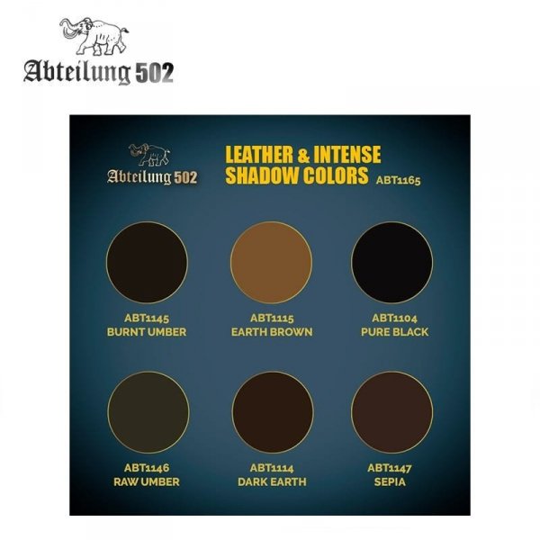 502 Abteilung ABT1165 – LEATHER &amp; INTENSE SHADOW COLORS (6pcs)