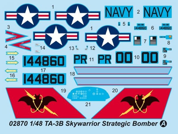 Trumpeter 02870 TA-3B Skywarrior Strategic Bomber (1:48)