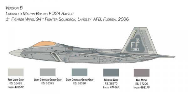 Italeri 2822 F-22 A Raptor 1/48