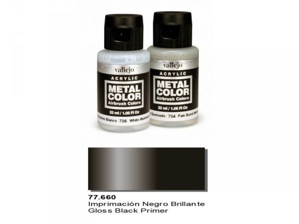 Vallejo 77660 Metal Color- Gloss Black Primer 32ml