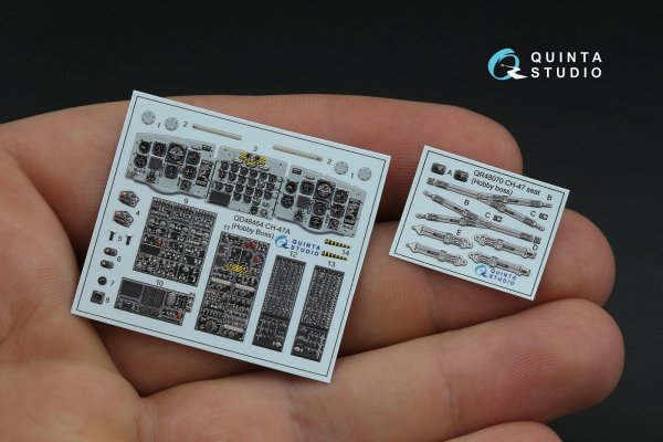 Quinta Studio QD48464 CH-47A 3D-Printed coloured Interior on decal paper (HobbyBoss) 1/48