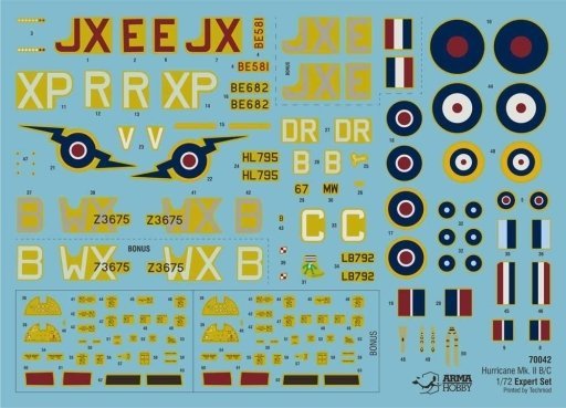 Arma Hobby 70042 Hurricane Mk II b/c Expert Set 1/72