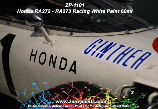 Zero Paints ZP-1101 Honda RA272 - RA273 Racing White Paint 60ml
