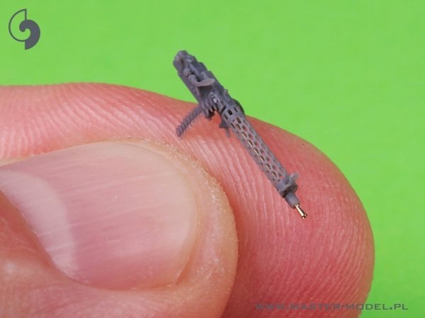 Master AM-72-170 Niemiecki km z okresu I w.św. Spandau LMG 08/15 (2 szt.) - z DŁUGĄ rączką przeładowania - wydruki 3D i mosiężne lufy 1/72