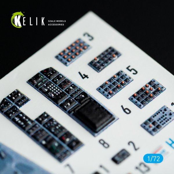 Kelik K72071 F-15J Eagle  interior  3D decals for PLATZ kit (1/72)