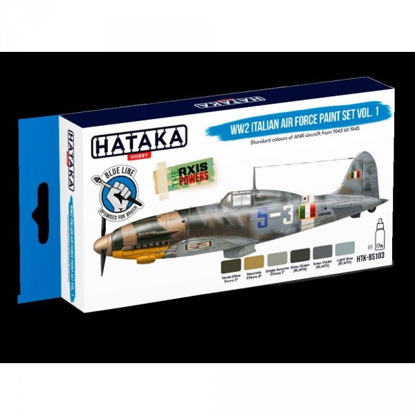 Hataka HTK-BS103 “WW2 Italian Air Force Paint set vol. 1&quot; (6x17ml)