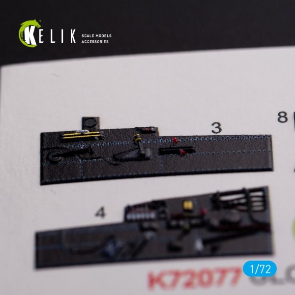KELIK K72077 Gloster Meteor F.8 interior 3D decals for Airfix kit 1/72