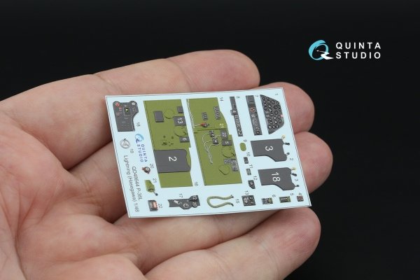 Quinta Studio QD48644 P-38L Lightning 3D-Printed &amp; coloured Interior on decal paper ( Hasegawa ) 1/48