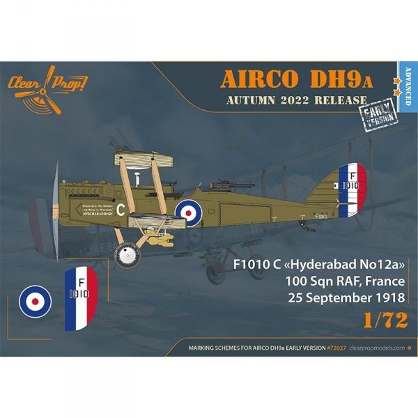 Clear Prop! CP72027 Airco DH.9a (early version) ADVANCED KIT 1/72