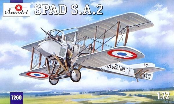 A-Model 07260 SPAD A2 French IWW biplane 1:72