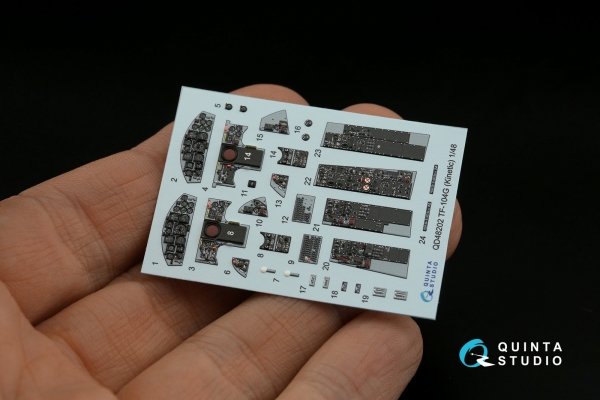 Quinta Studio QD48202 TF-104G 3D-Printed coloured Interior on decal paper (Kinetic) 1/48