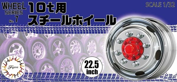 Fujimi 193489 Steel Wheel for 10t 22.5-inch 1/24