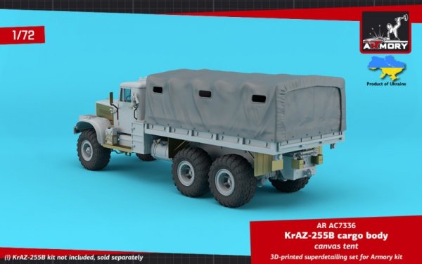 Armory Models AC7336 KrAZ-255B Soviet 6x6 cargo truck canvas tent 1/72