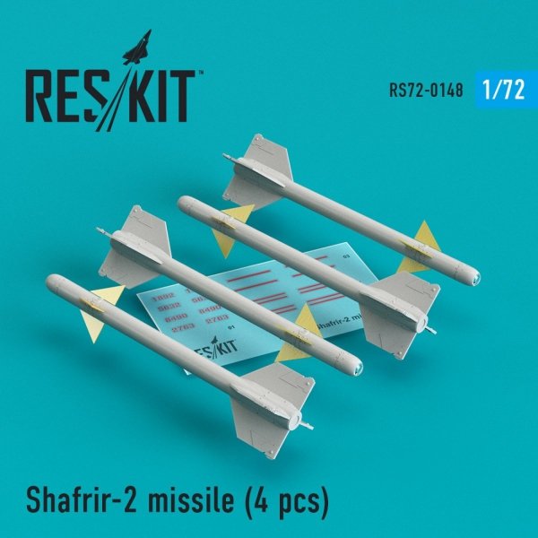 RESKIT RS72-0148 SHAFRIR-2 MISSILES (4 PCS) 1/72