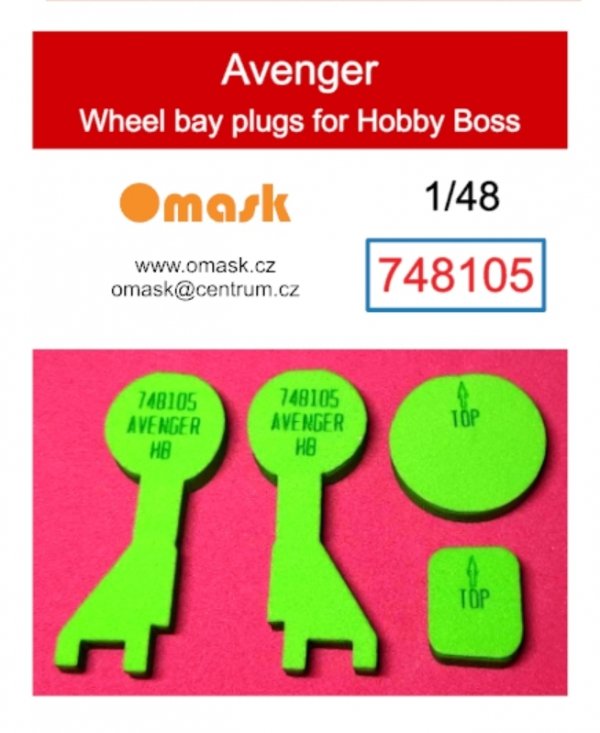 Omask 748105 Avenger wheel bay plugs (for Hobby Boss) 1/48