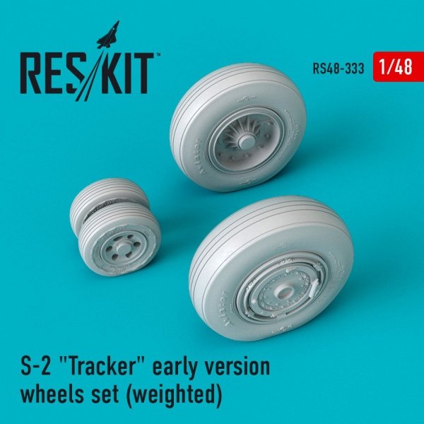 RESKIT RS48-0333 S-2 &quot;TRACKER&quot; EARLY VERSION WHEELS SET (WEIGHTED) 1/48