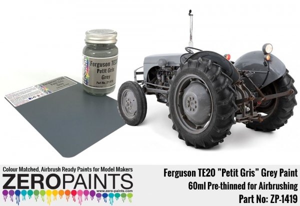 Zero Paints ZP-1419 Ferguson TE20 ”Petit Gris” Grey Paint 60ml