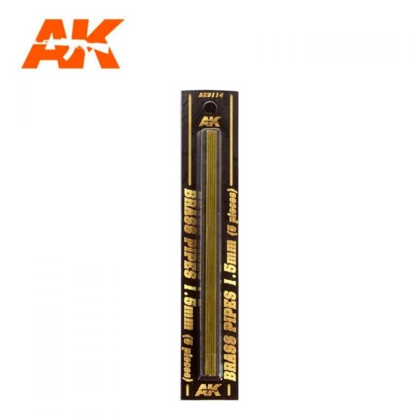 AK Interactive AK9114 BRASS PIPES 1.5MM Ø. 5 UNITS