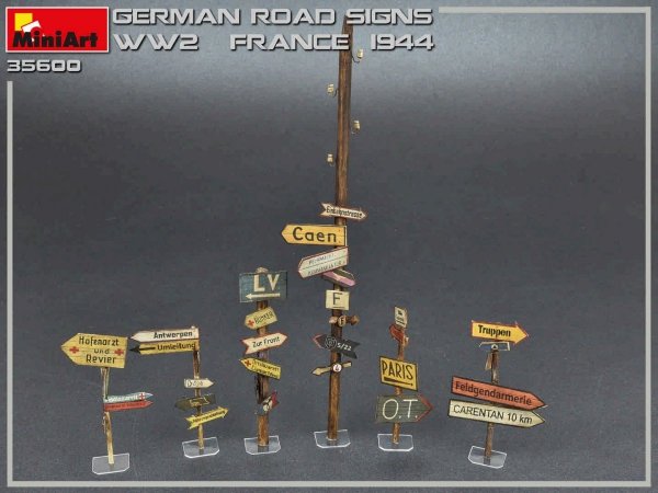 MiniArt 35600 GERMAN ROAD SIGNS WW2 (FRANCE 1944) 1/35