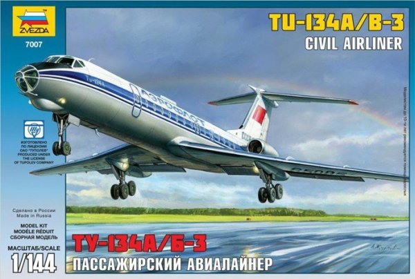 Zvezda 7007 Tupolev Tu-134B (1:144)
