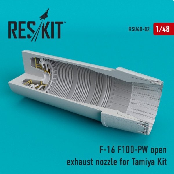 RESKIT RSU48-0082 F-16 (F100-PW) open exhaust nozzles for Tamiya kit 1/48