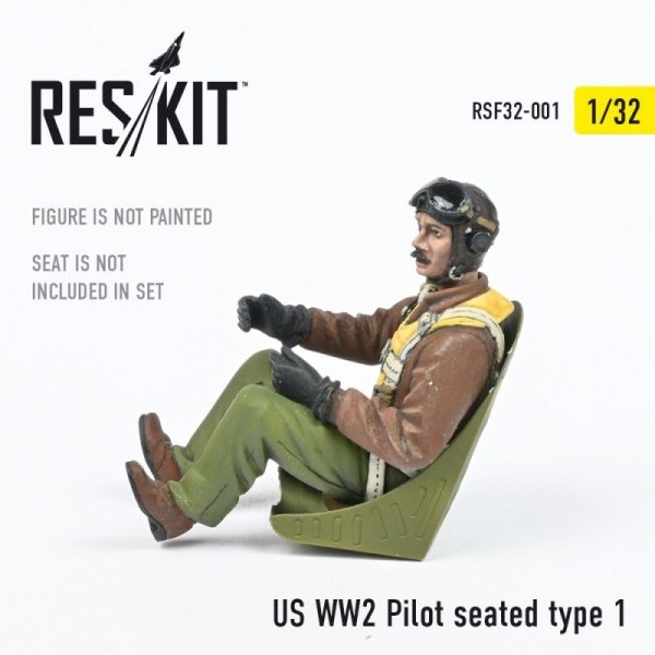RESKIT RSF32-0001 US WW2 Pilot seated type 1 1/32