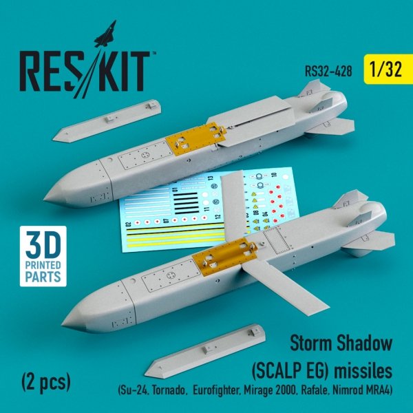 RESKIT RS32-0428 STORM SHADOW (SCALP EG) MISSILES (2 PCS) (3D PRINTED) 1/32