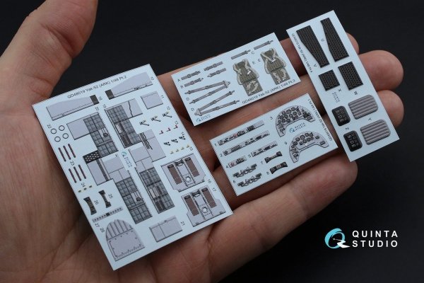 Quinta Studio QD48019 Yak-52 3D-Printed &amp; coloured Interior on decal paper (ARK) 1/48