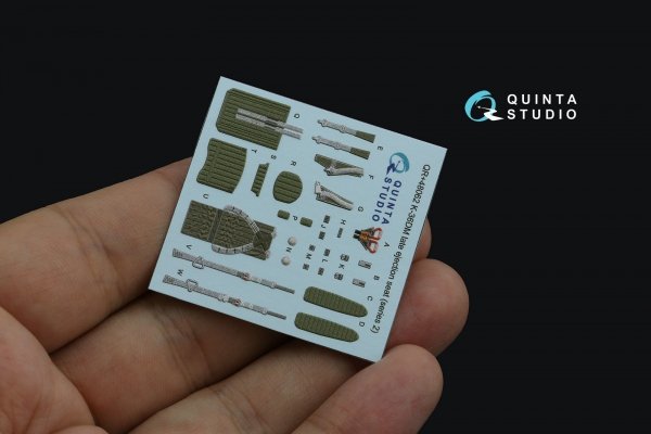 Quinta Studio QR+48062 K-36DM Series2 (late) ejection seat (for MiG-29, MiG-31, Su-27, Su-33, Su-34 aircraft since 2008) (All kits) 1/48