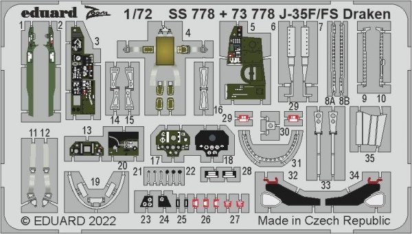 Eduard SS778 J-35F/ FS Draken HOBBY 2000, HASEGAWA 1/72