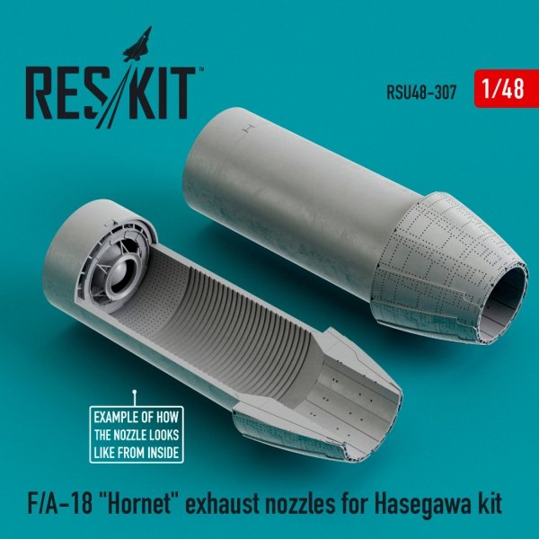 RESKIT RSU48-0307 F/A-18 &quot;HORNET&quot; EXHAUST NOZZLES FOR HASEGAWA KIT 1/48