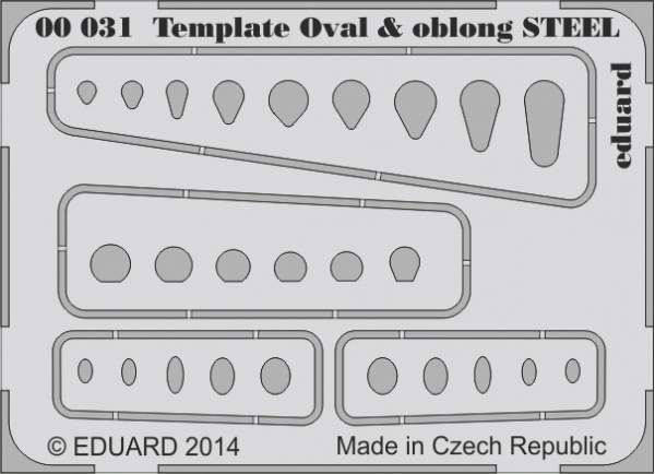 Eduard 00031 Template ovals &amp; oblong STEEL
