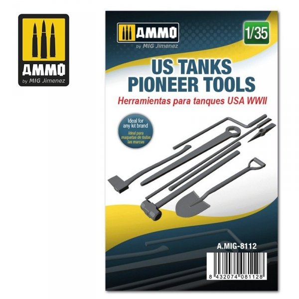 Ammo of Mig 8112 US WWII Tank Pioneer Tools 1/35