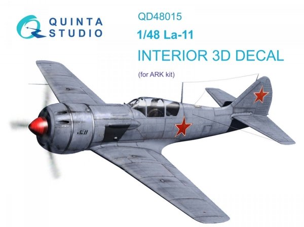 Quinta Studio QD48015 La-11 3D-Printed &amp; coloured Interior on decal paper (ARK) 1/48