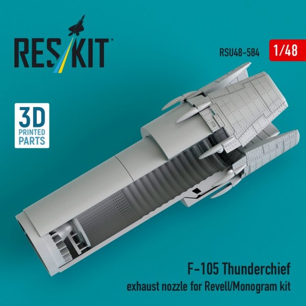 RESKIT RSU48-0584 F-105 Thunderchief exhaust nozzle for Revell/Monogram kit (3D Printed) (1/48)