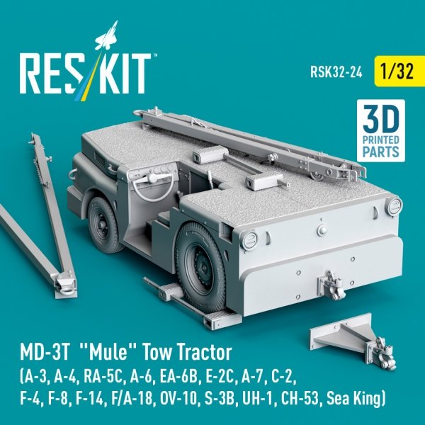 RESKIT RSK32-0024 MD-3T "Mule" Tow Tractor (3D Printed model kit) 1/32