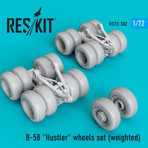RESKIT RS72-0382 B-58 &quot;HUSTLER&quot; WHEELS SET (WEIGHTED) 1/72
