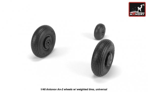 Armory Models AW48036 Antonov An-2/An-3 Colt wheels w/ weighted tires 1/48
