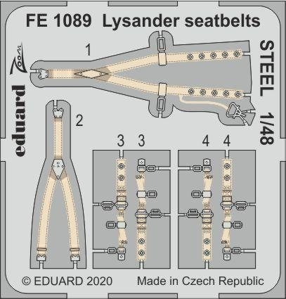 Eduard FE1089 Lysander seatbelts STEEL 1/48 EDUARD