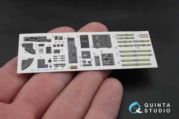 Quinta Studio QD48011 Pe-2 3D-Printed &amp; coloured Interior on decal paper (for Zvezda kits) 1/48