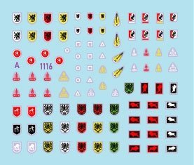 Star Decals 72-A1116 StuG-Abt #1 Generic insignia and unit markings for the Sturmgeschûtz units. StuG-Abt 177. 182, 185, 186, 190, 191, 197 1/72