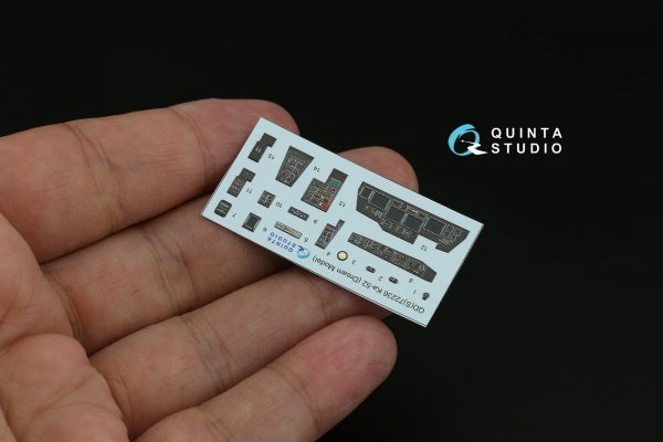 Quinta Studio QDS-72236 Ka-52 3D-Printed &amp; coloured Interior on decal paper (Dream Model) (small version) 1/72