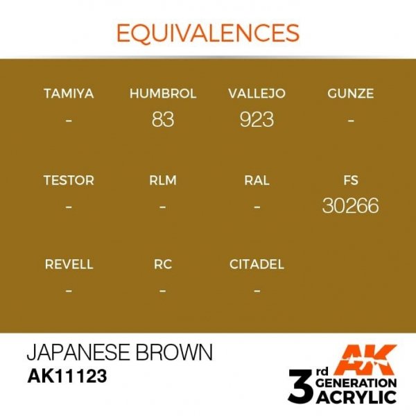 AK Interactive AK11123 JAPANESE BROWN – STANDARD 17ml
