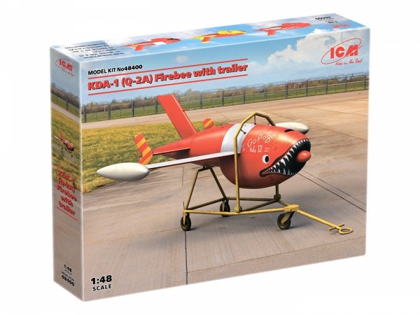ICM 48400 Q-2A (AQM-34B) Firebee with trailer 1/48