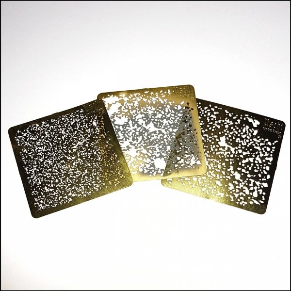 Uschi 4014 TRINITY SPLATTER airbrush stencils set